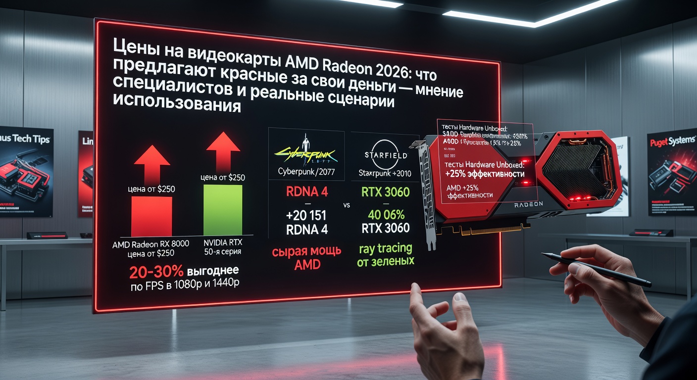 Цены на видеокарты AMD Radeon 2026: что предлагают красные за свои деньги — мнение специалистов и реальные сценарии использования