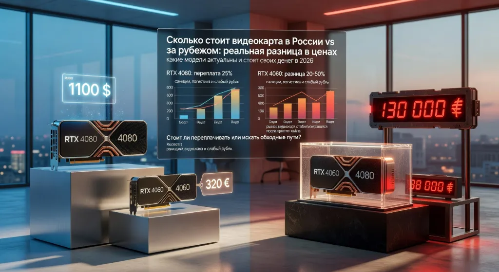 Сколько стоит видеокарта в России vs за рубежом: реальная разница в ценах: какие модели актуальны и стоят своих денег в 2026