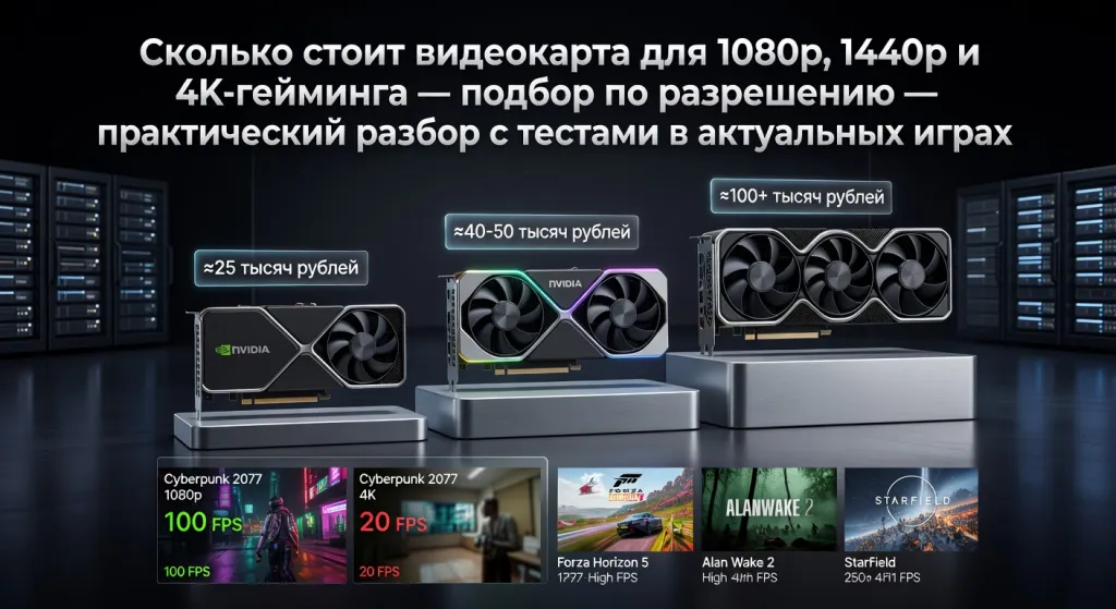 Сколько стоит видеокарта для 1080p, 1440p и 4K-гейминга — подбор по разрешению — практический разбор с тестами в актуальных играх