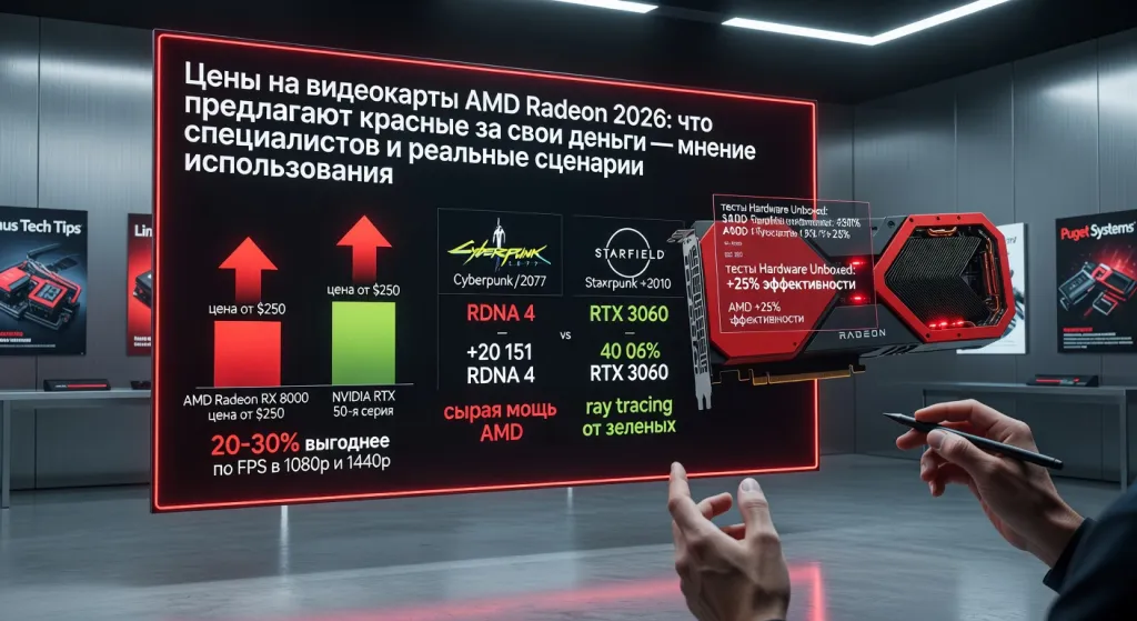 Цены на видеокарты AMD Radeon 2026: что предлагают красные за свои деньги — мнение специалистов и реальные сценарии использования